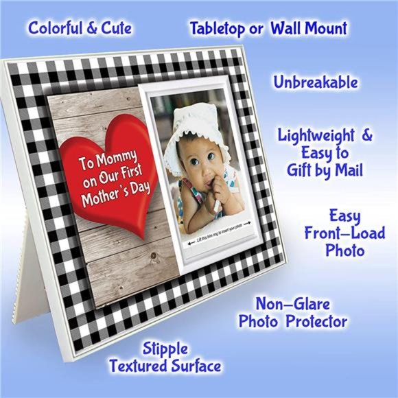 To Mommy on Our First Mother's Day Picture Frame | Holds 3.5” x 5” Photo - Picture 4 of 5